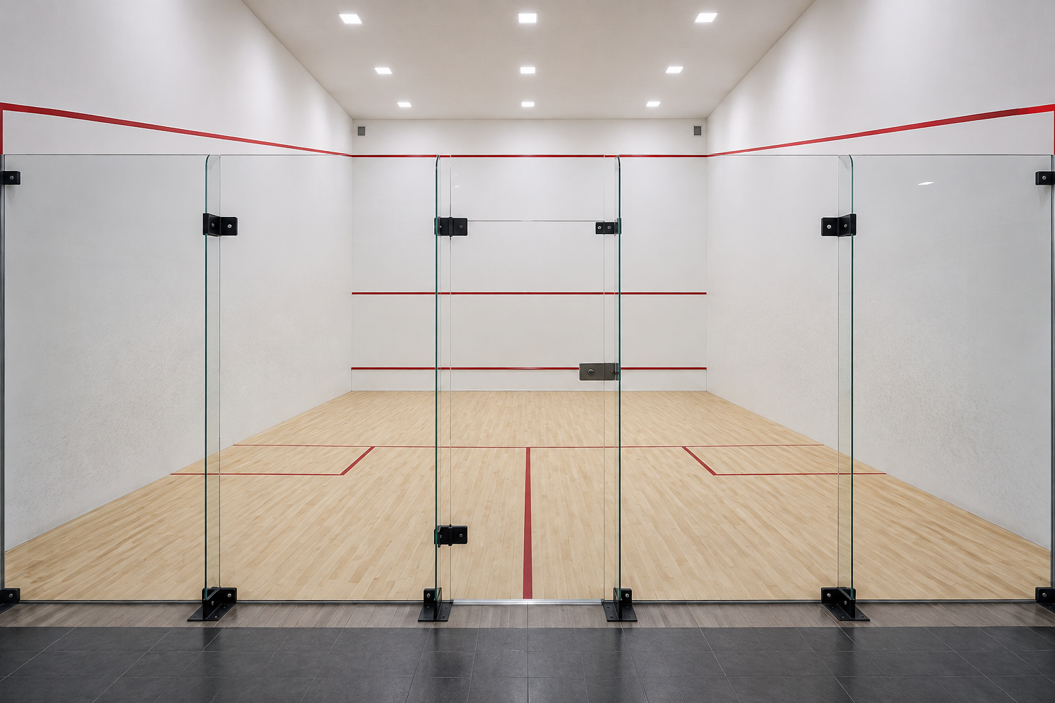 Glass Back Squash Court